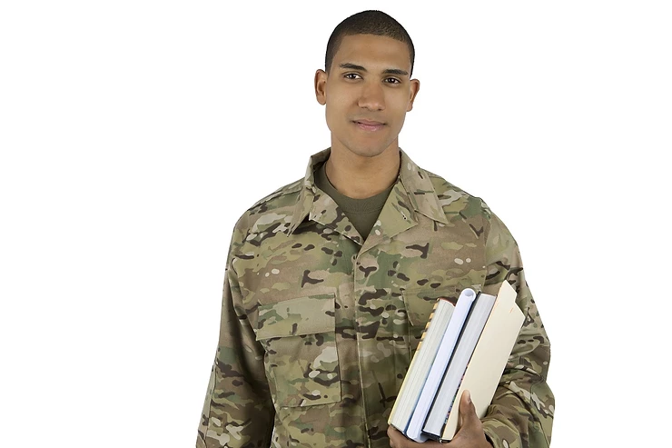 Man holding books