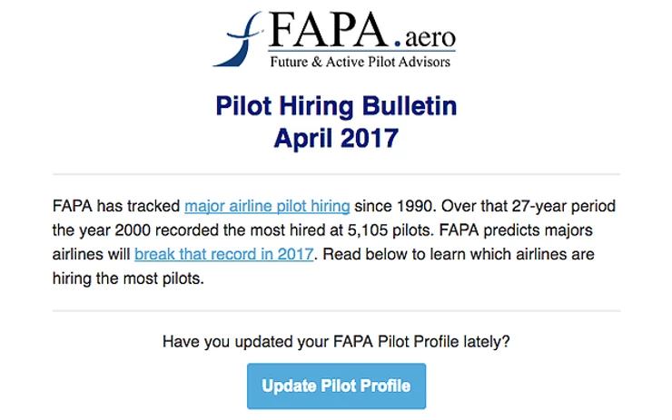 Pilot hiring bulletin april 2017