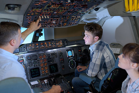 student learning aviation