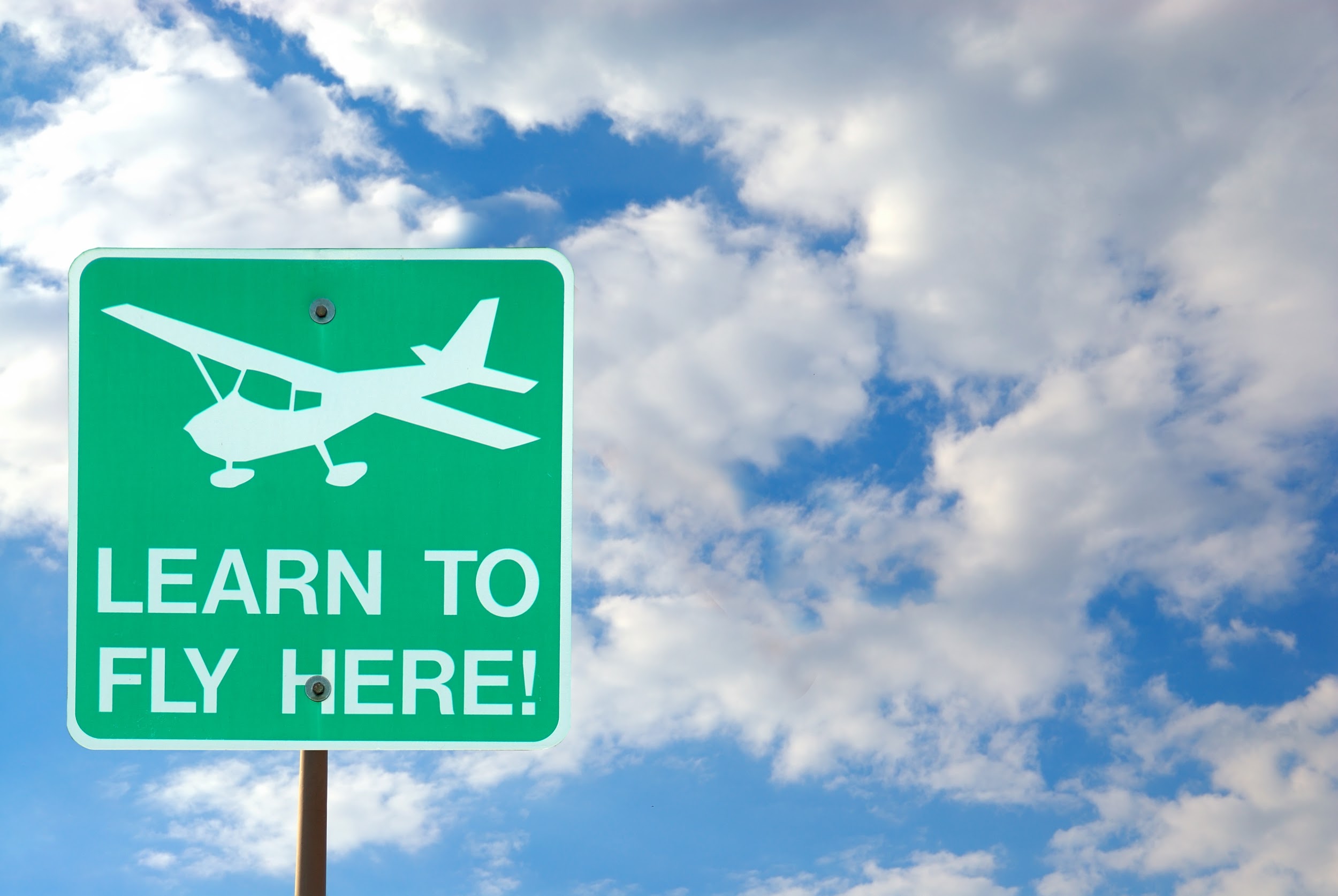 Airport Sign - Learn To Fly Here