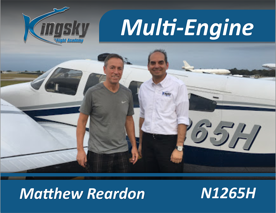 Multi Engine graduate Matthew Reardon
