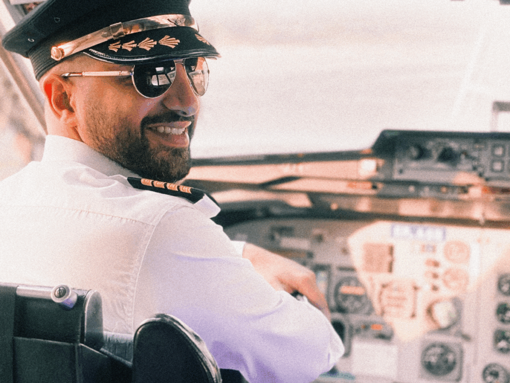 Pilot in Command in the cockpit.