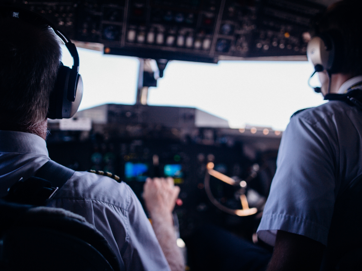 Close up of PIC pilot and co-pilot.